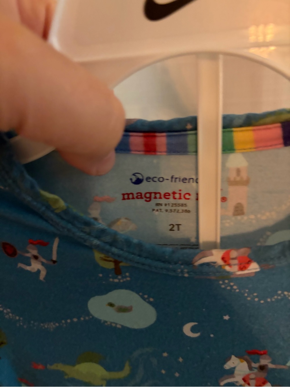 Magnetic Me Blue toddler Pajama set with Knight Print